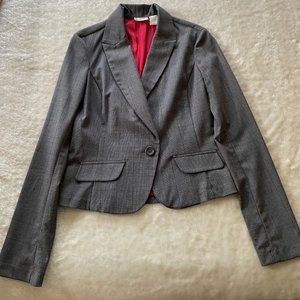 Charlotte Russe Gray/Red Suit Jacket